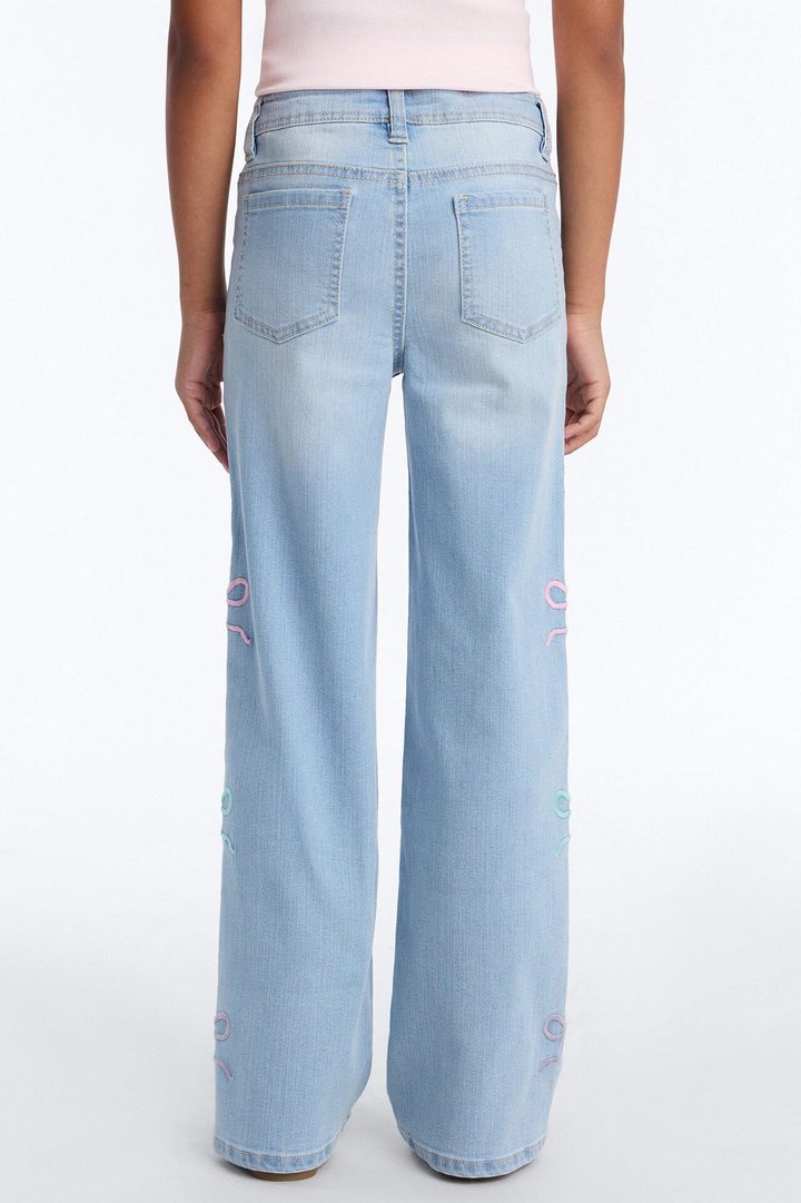 Mini Positively Pretty Wide Leg Jeans - Light Wash