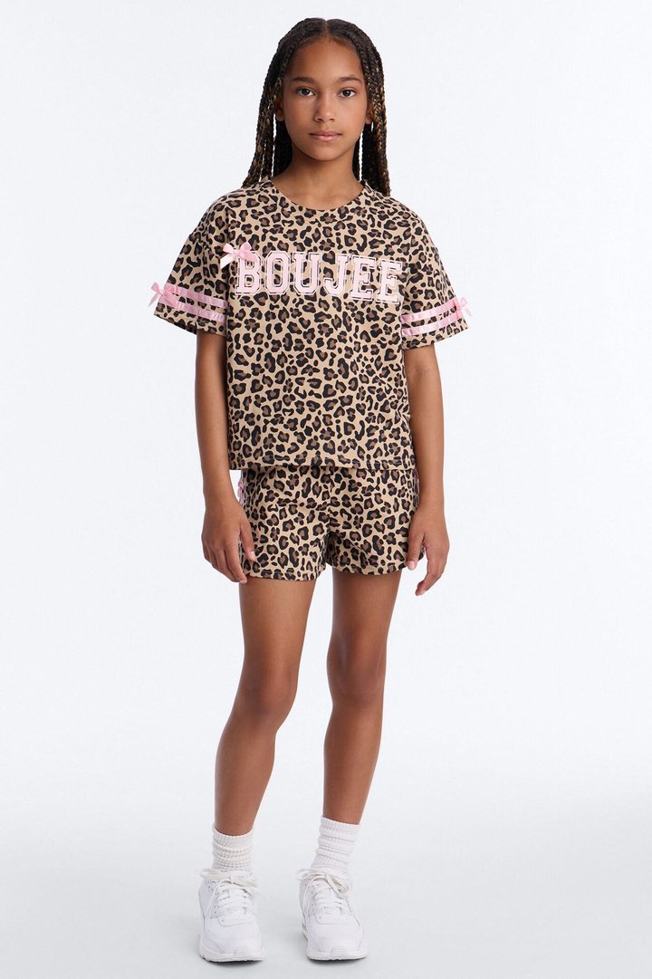 Mini Beautifully Boujee Short Set - Leopard