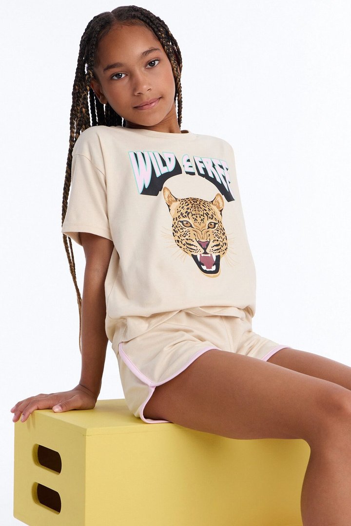 Mini Wild & Free Short Set - Sand