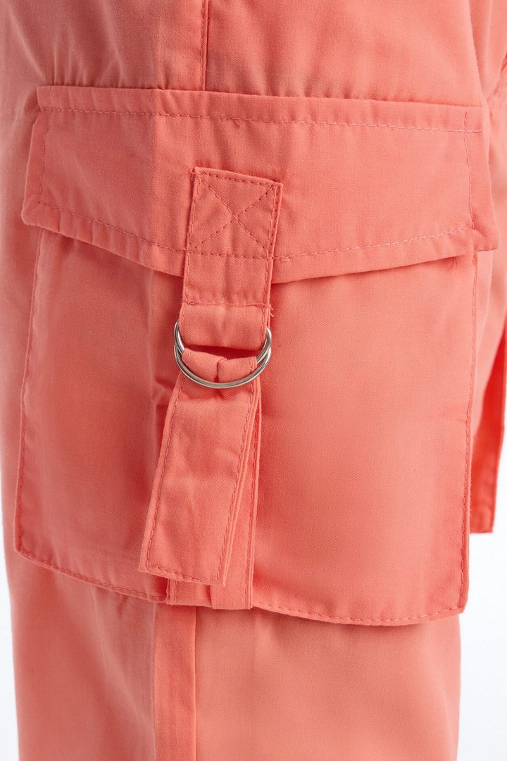 Mini Victoria Cargo Bermuda Shorts - Orange