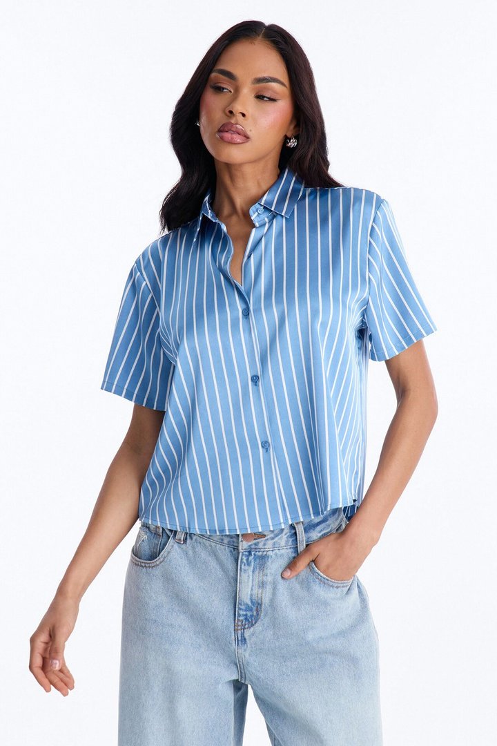 Whimsy Striped Shirt - Blue/combo