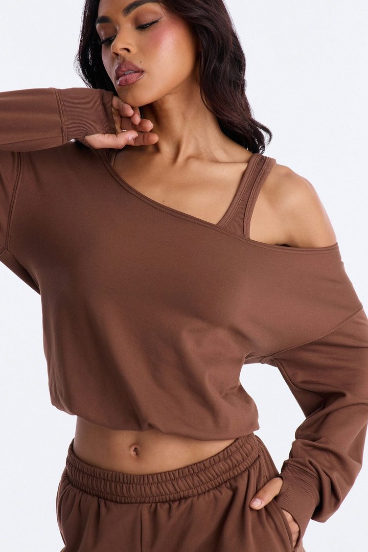 Finley Fleece Short Set - Chocolate