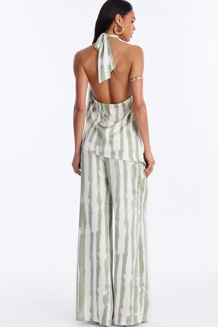 Glimmer Muse Halter Pant Set - Green/combo
