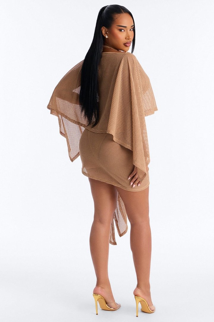 Waiting On You Bikini And Coverup Set - Cream