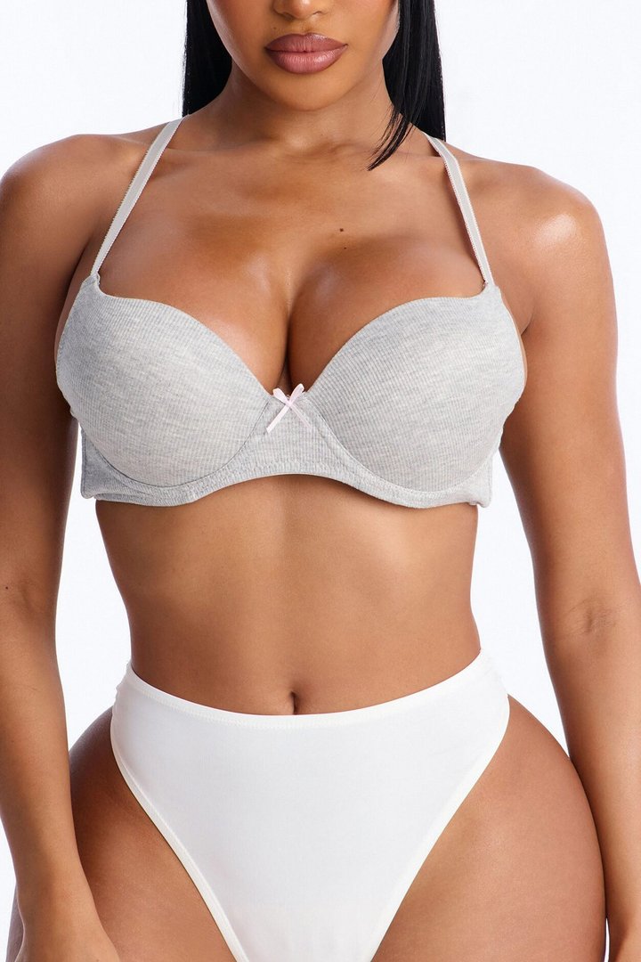 Always Ribbed Underwire T-Shirt Bra - Heather Grey