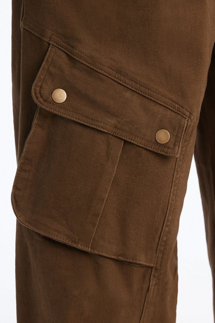 Open Ranks Stretch Cargo Jeans - Olive