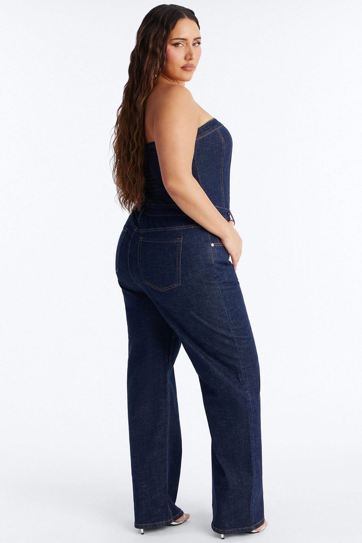 Street Blues Denim Jumpsuit - Dark Wash