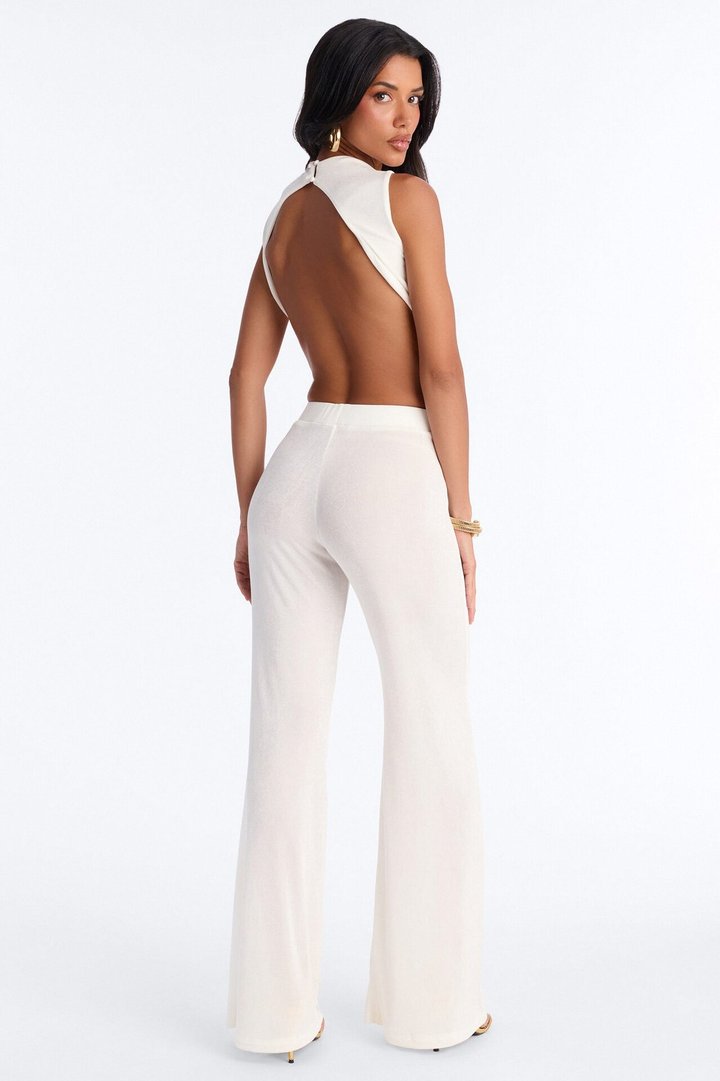 Lola Mykonos Backless Pant Set - White