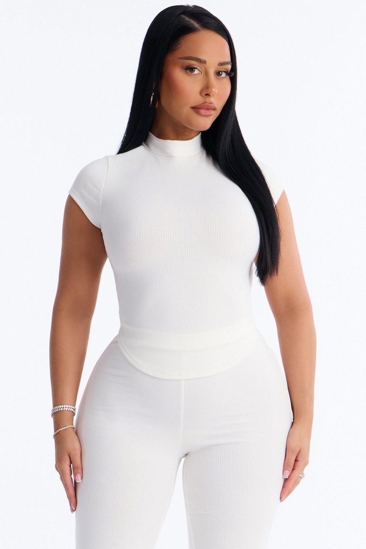 Valentina Snatched Straight Leg Pant Set - White