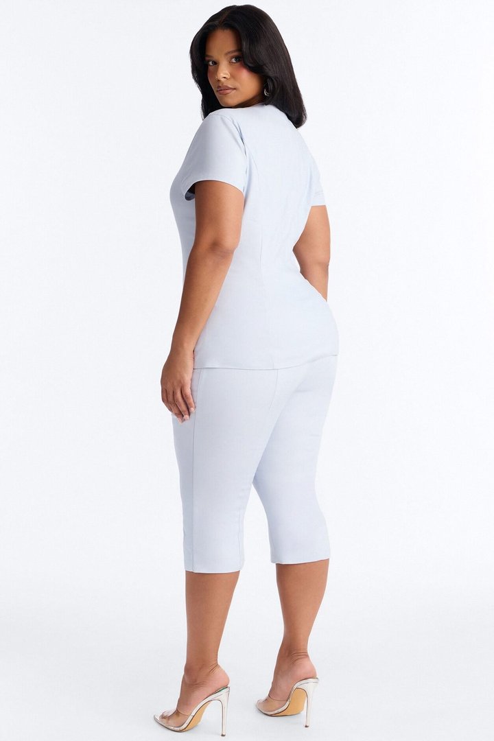 Claire Capri Pant Set - Light Blue