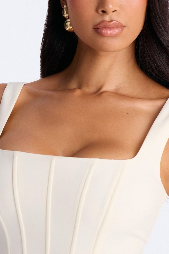 The Natasha Corset Skort Set - Cream