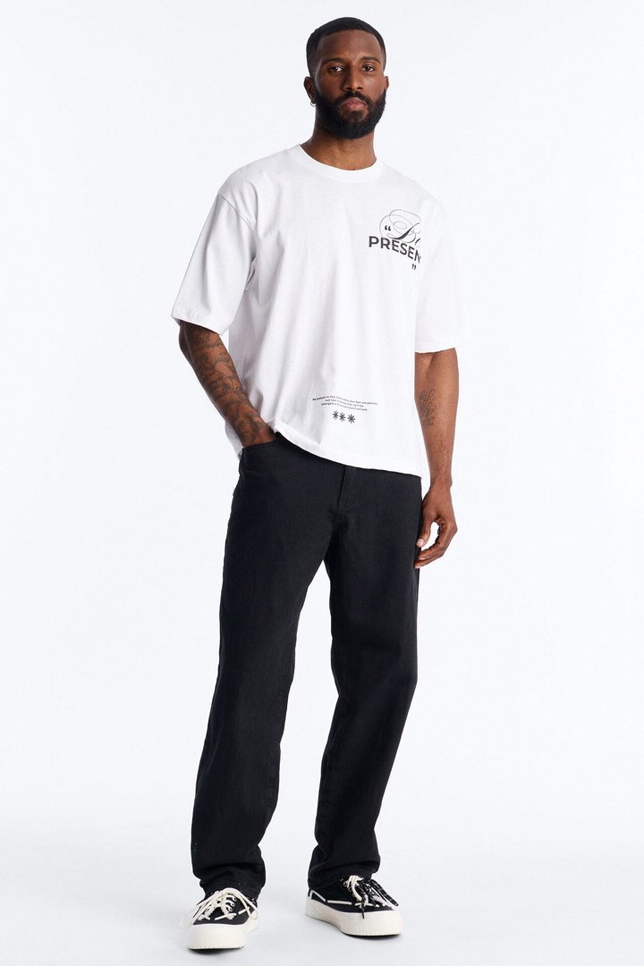 Be Present Boxy Short Sleeve Tee - White