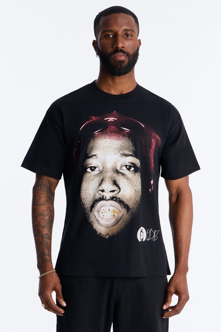 Ol Dirty Bastard Heavy Weight Oversized Short Sleeve Tee - Black