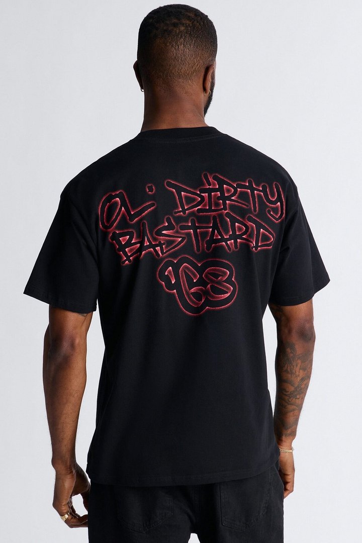 Ol Dirty Bastard Heavy Weight Oversized Short Sleeve Tee - Black