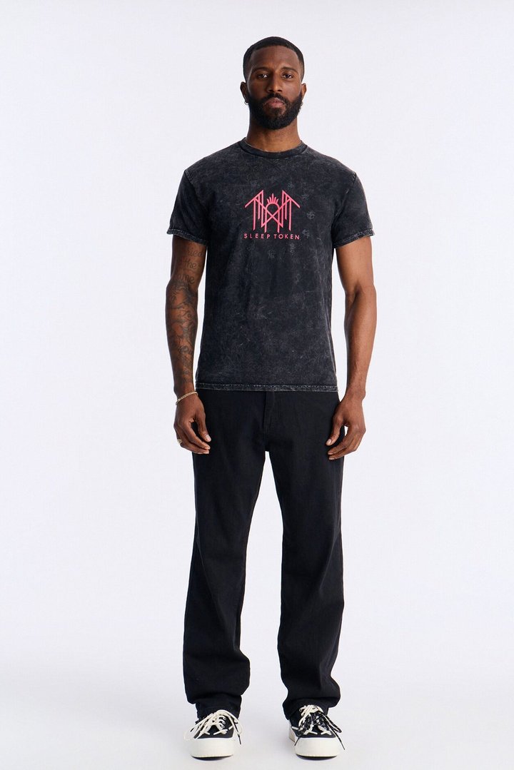 Sleep Token Flamingo Vintage Short Sleeve Tee - Black Wash