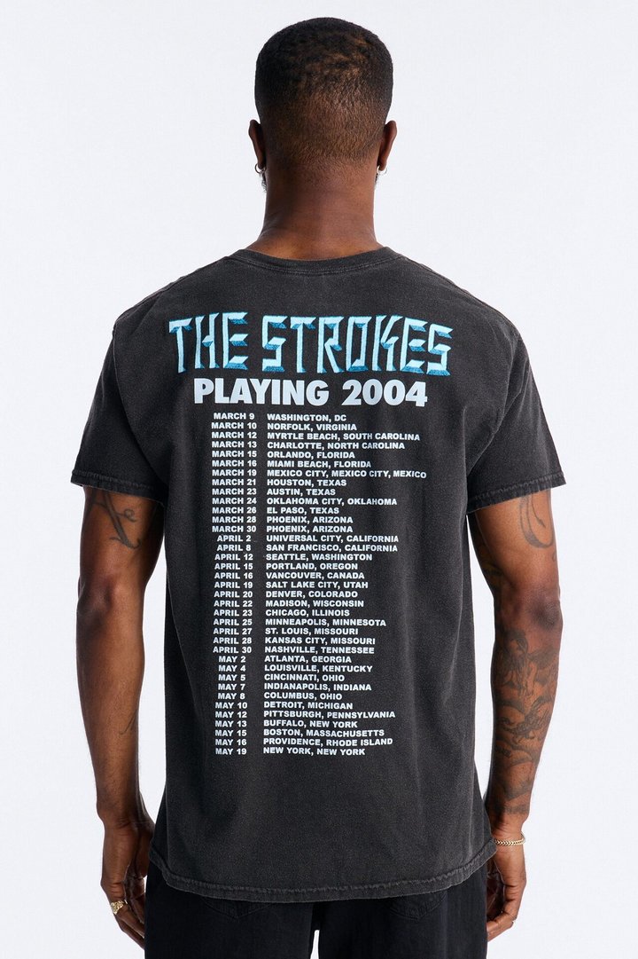 The Strokes Tour 2004 Short Sleeve Tee - Black
