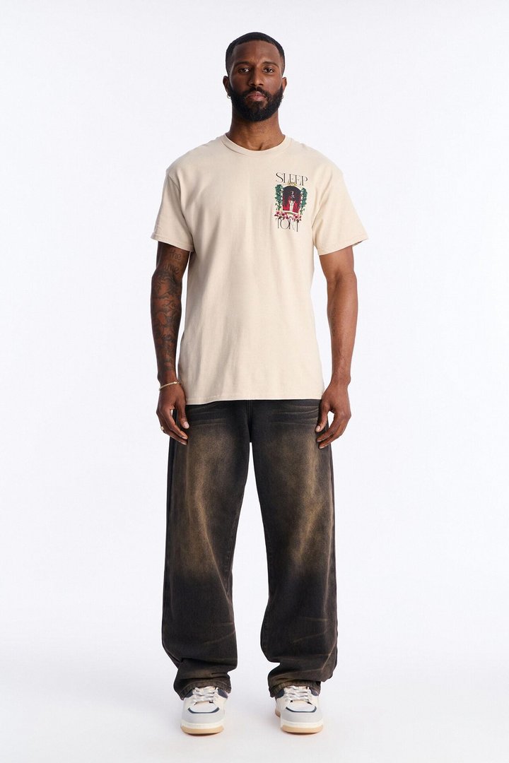 Sleep Token Rose Short Sleeve Tee - Cream
