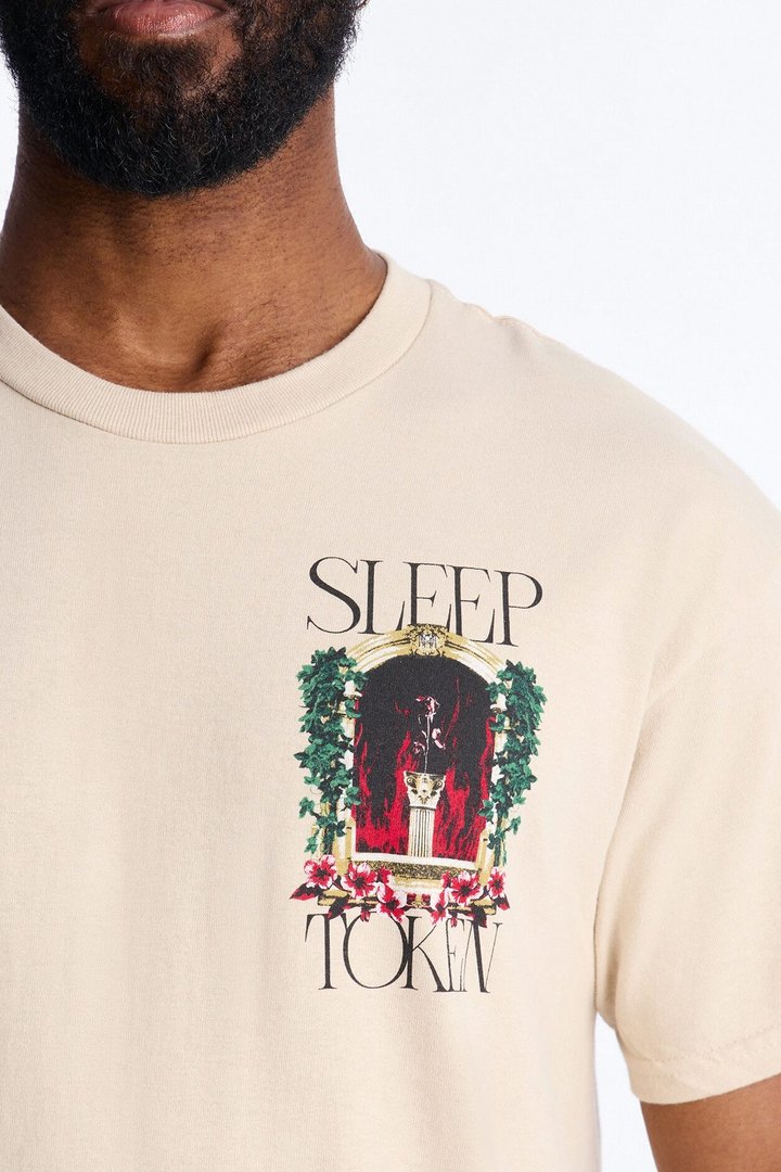 Sleep Token Rose Short Sleeve Tee - Cream