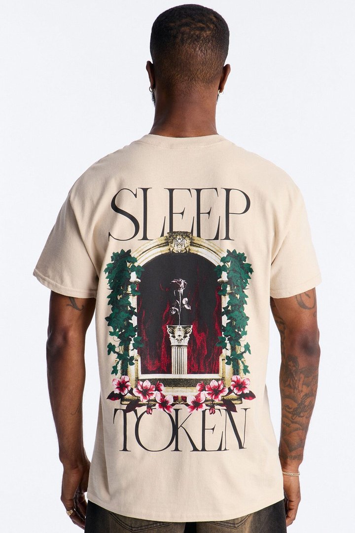Sleep Token Rose Short Sleeve Tee - Cream