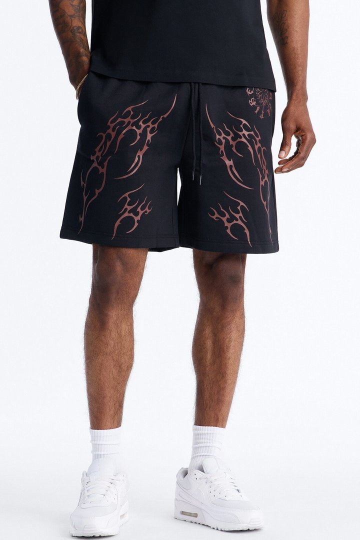 Eternal Fire Sweatshorts - Black