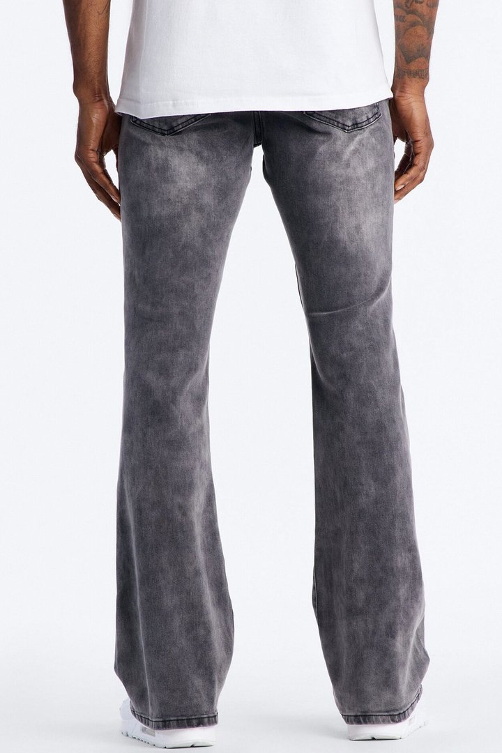 Stacked Skinny Flare Cosmo Jean - Black Wash