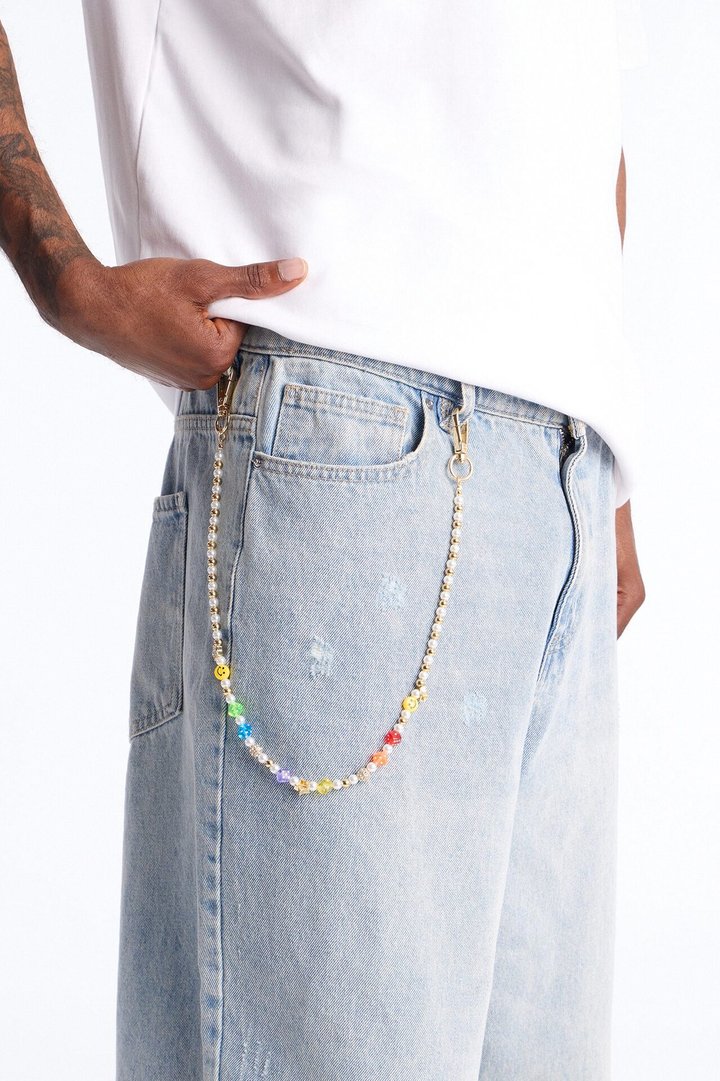 Multi Color Pearl Pant Chain - Multi Color