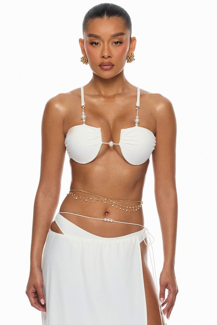 Michelle Pearl 3 Piece Bikini Set - White