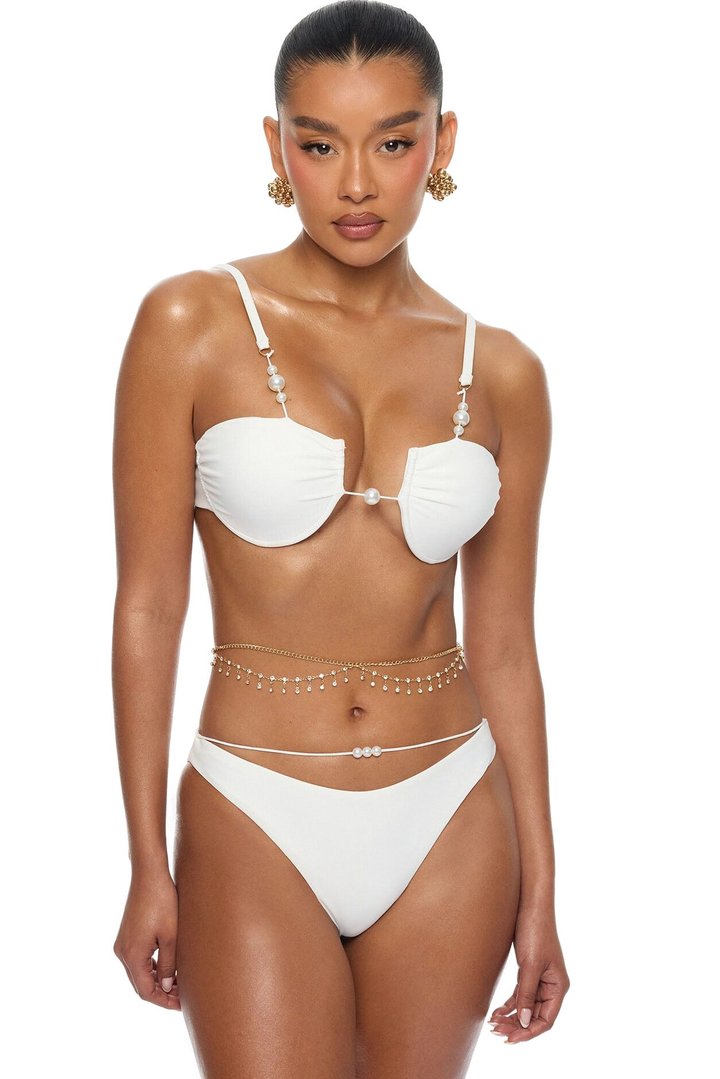 Michelle Pearl 3 Piece Bikini Set - White