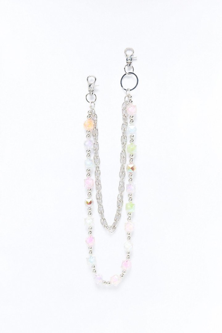 Dice and Chain Layered Pant Chain - Silver/Combo
