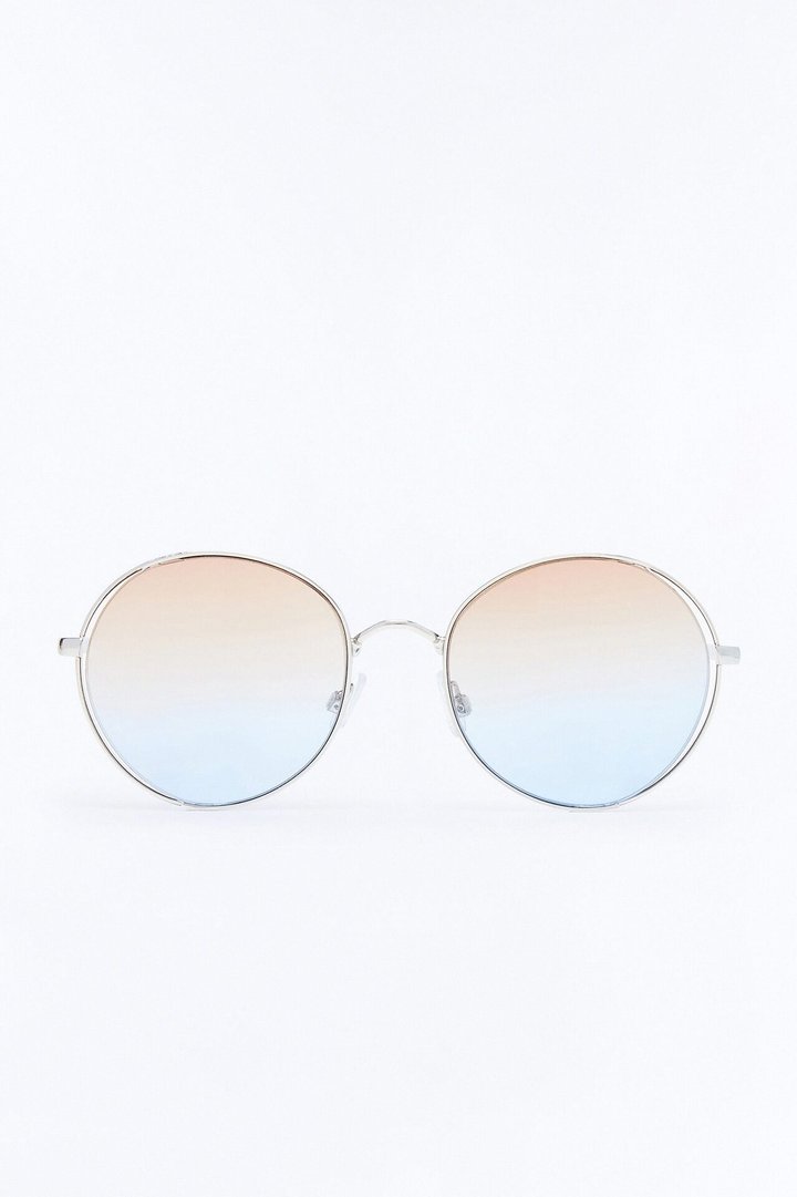 Movin And Groovin Sunglasses - Silver/Blue