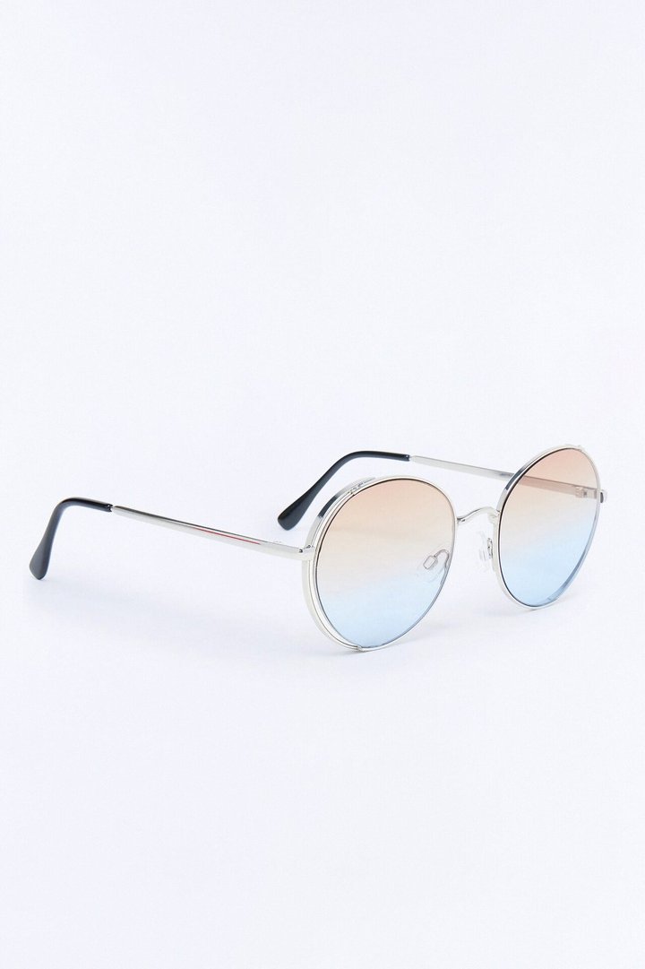 Movin And Groovin Sunglasses - Silver/Blue