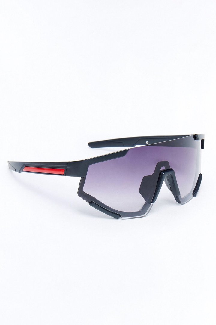 Striving Forward Sport Wrap Sunglasses - Black/Red
