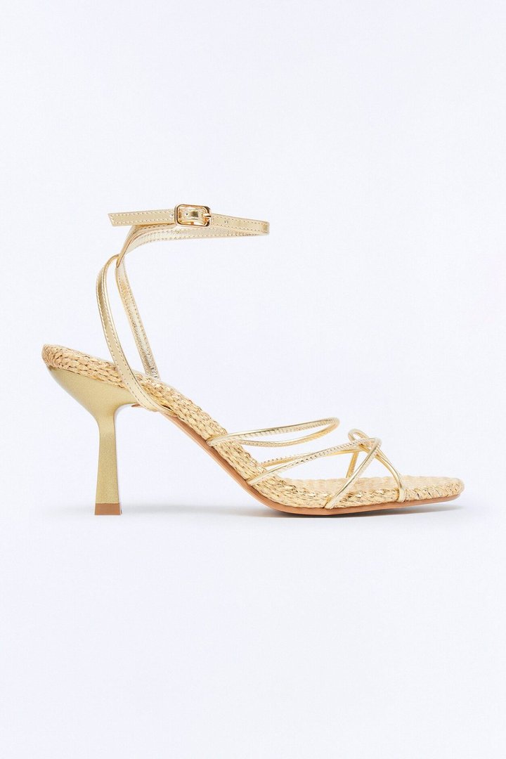 Stone And Sand Heels - Gold