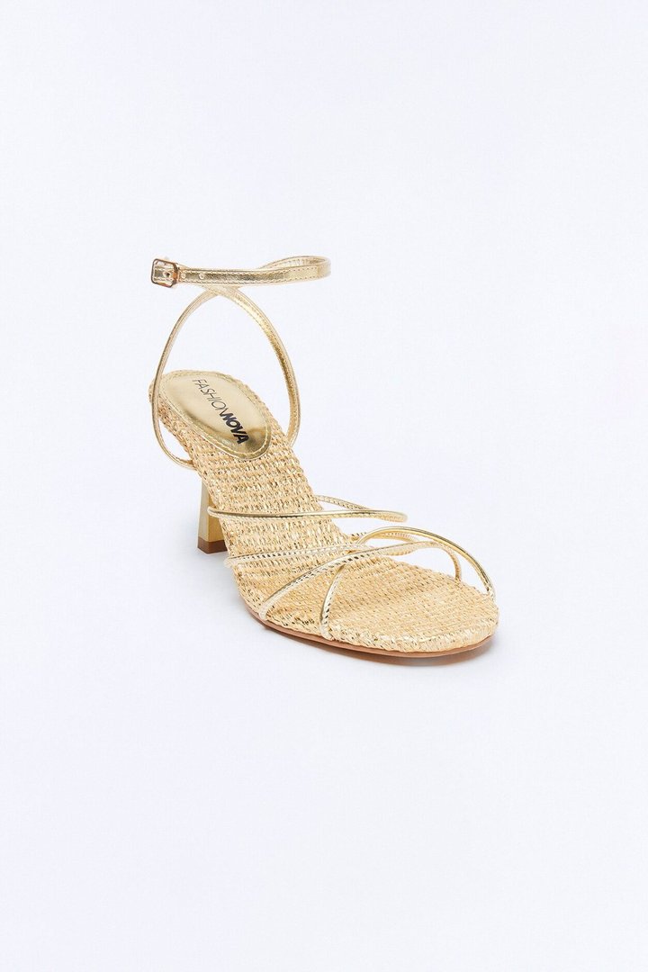 Stone And Sand Heels - Gold