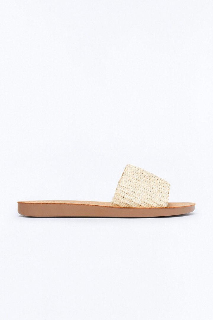 Janie Flat Sandals - Off White/combo