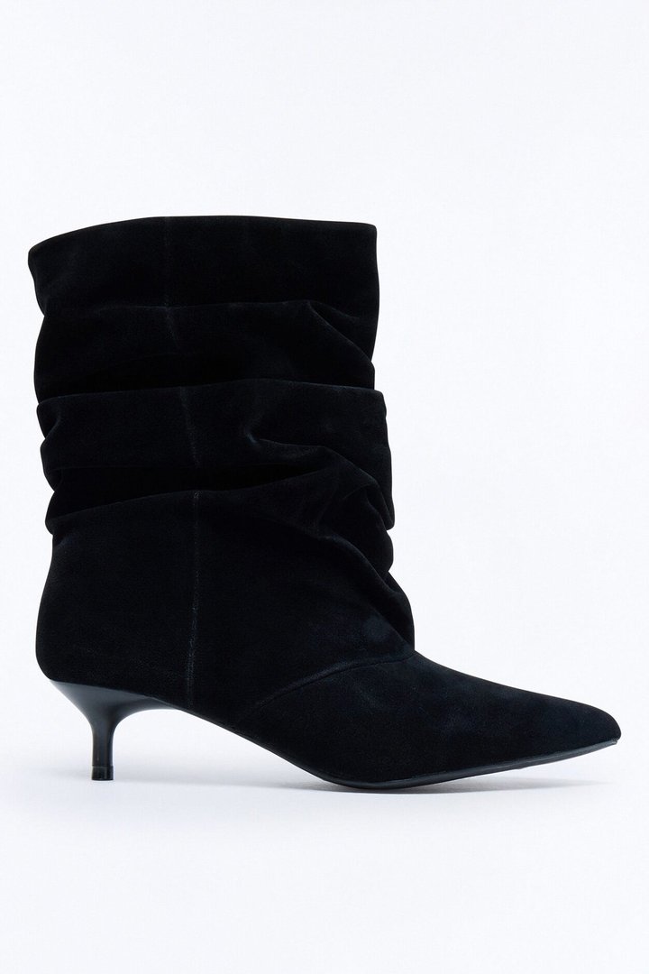 Freddi Ruched Bootie - Black