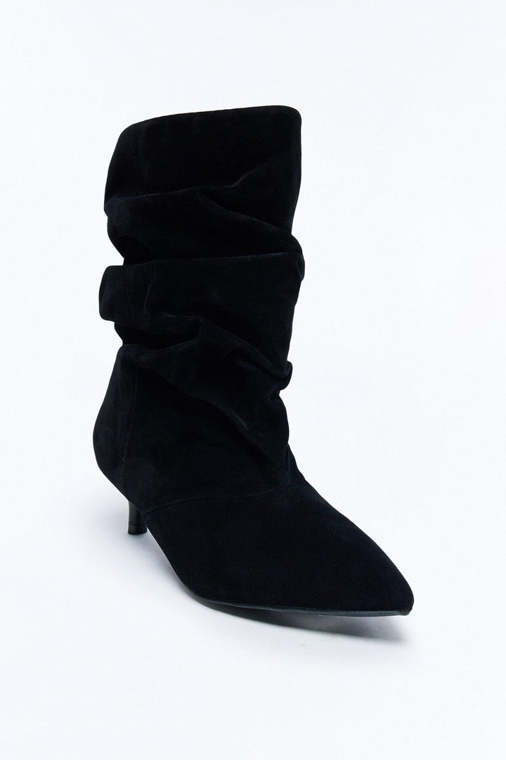 Freddi Ruched Bootie - Black