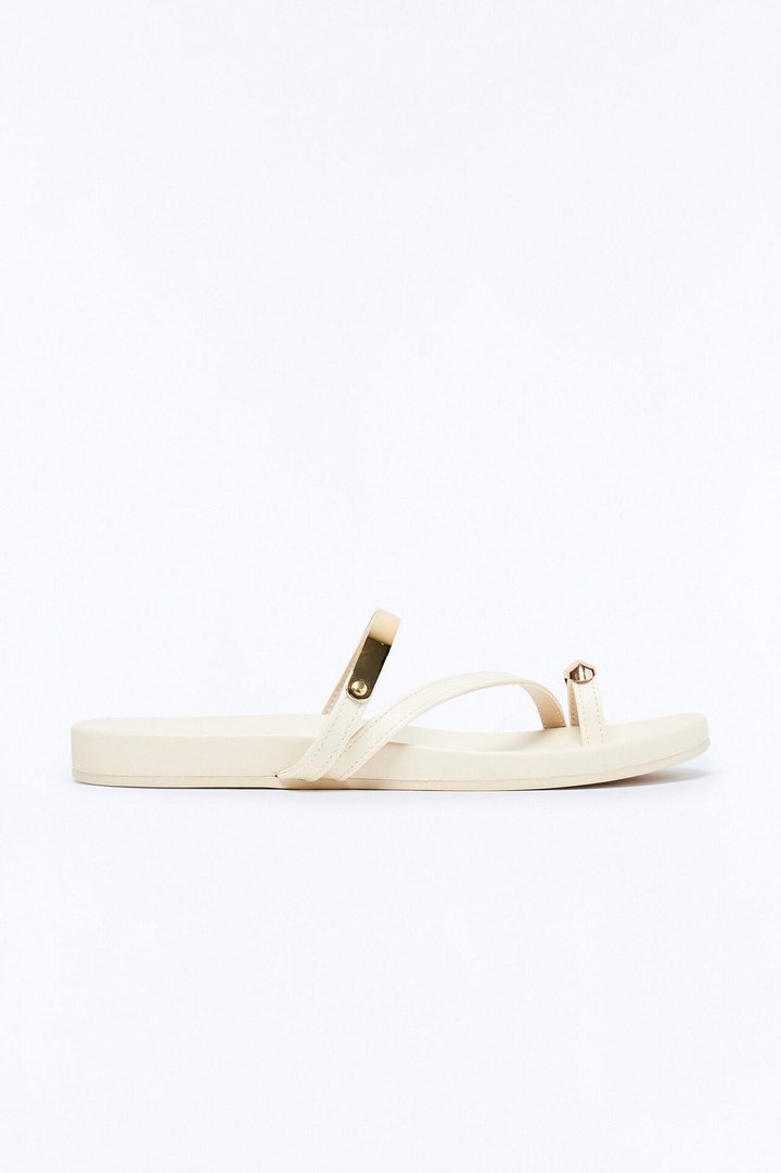 Renee Toe Ring Sandals - Bone