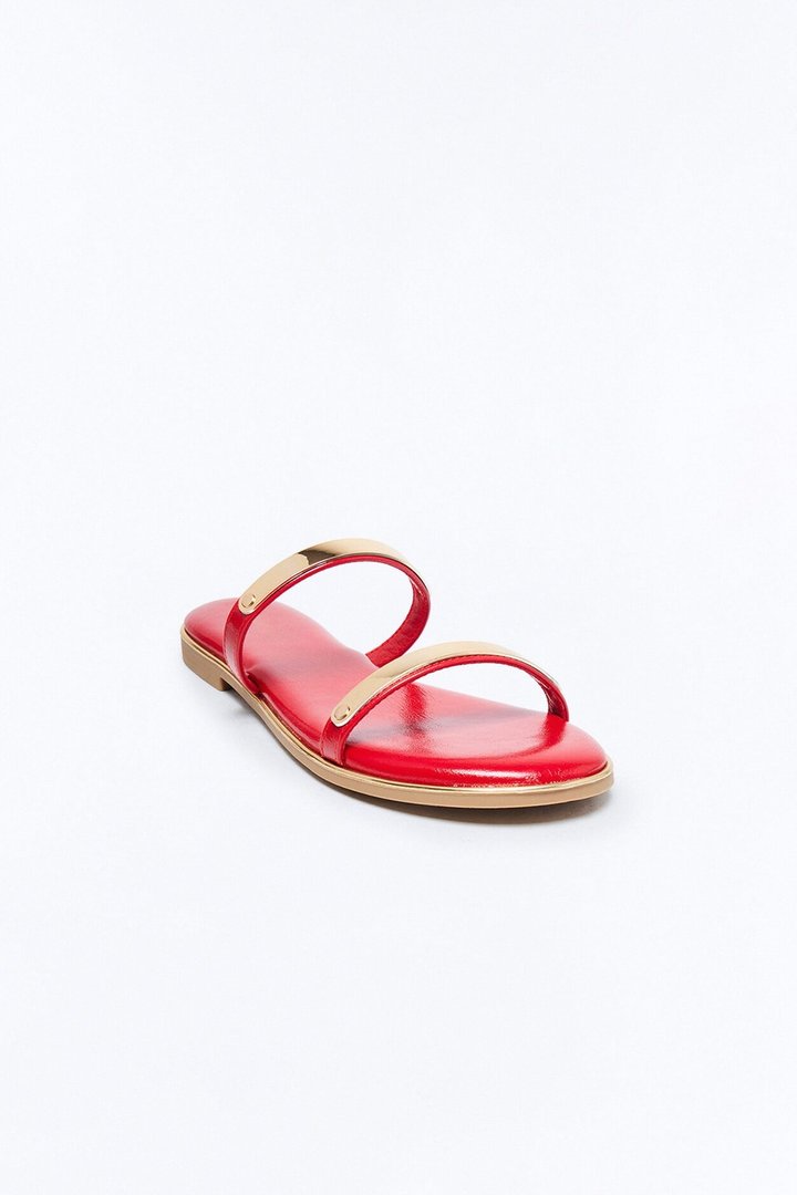 Keith Double Strap Sandals - Red