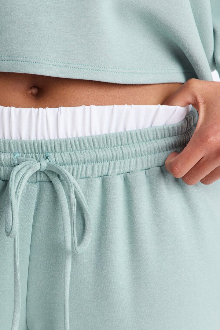 Strollin' Around Boxer Pant Set - Sage