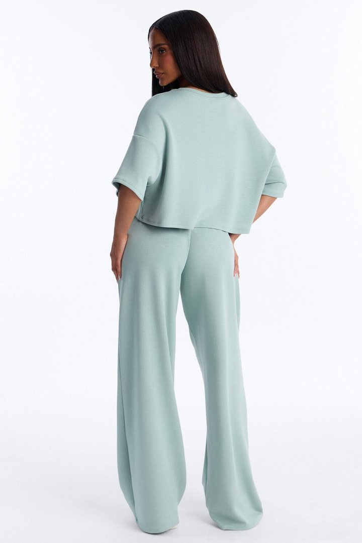 Strollin' Around Boxer Pant Set - Sage