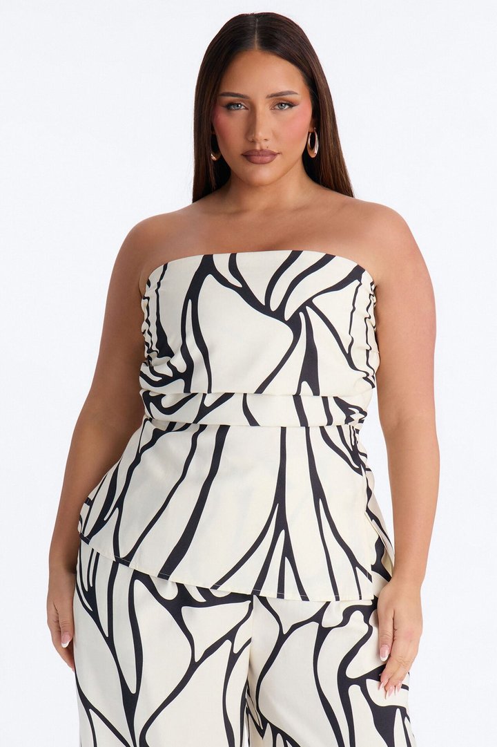 Tracy Strapless Pant Set - Ivory