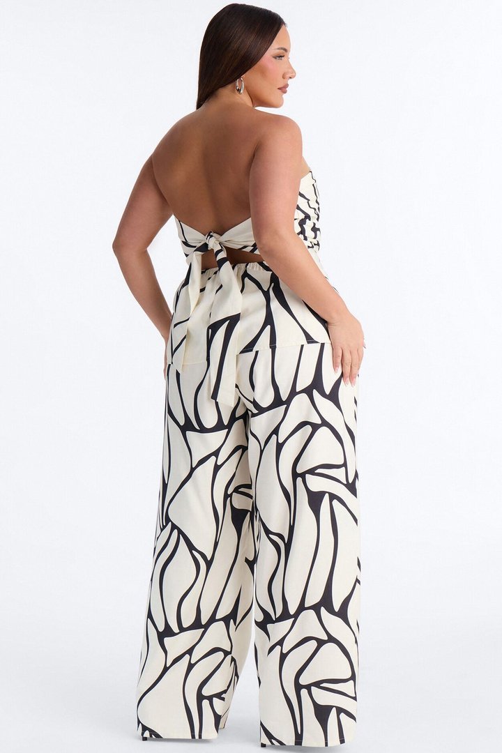Tracy Strapless Pant Set - Ivory