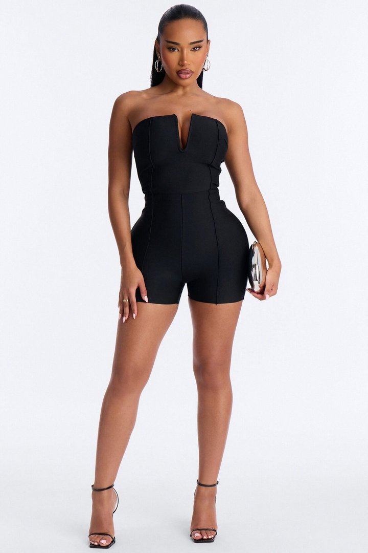 Someone To You Bandage Romper - Black