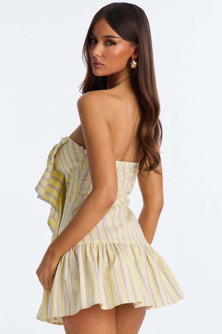 Sunny Strapless Poplin Mini Dress - Butter Yellow