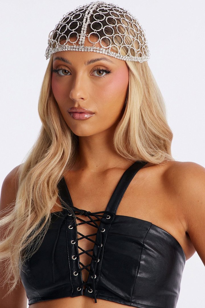 Chain Reaction Metal Head Piece - Silver