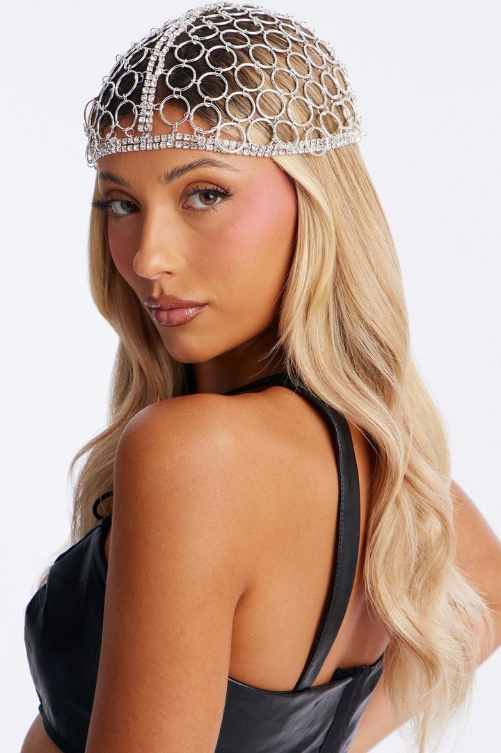 Chain Reaction Metal Head Piece - Silver