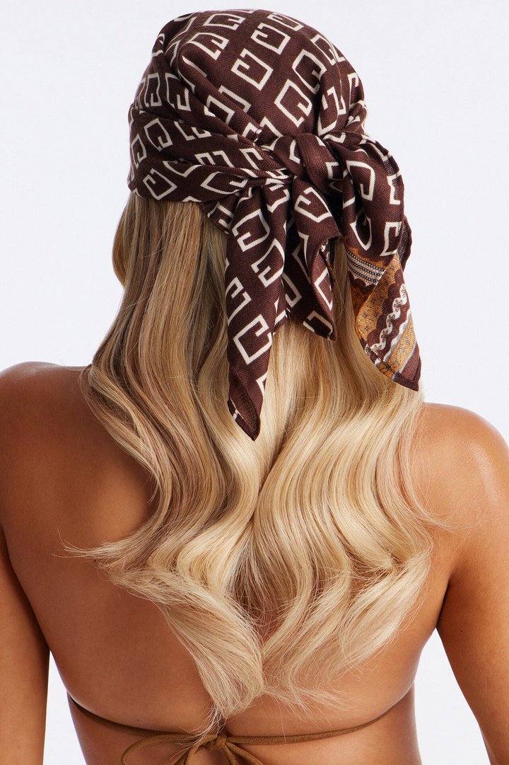 Gianna Geometric Head Wrap - Brown