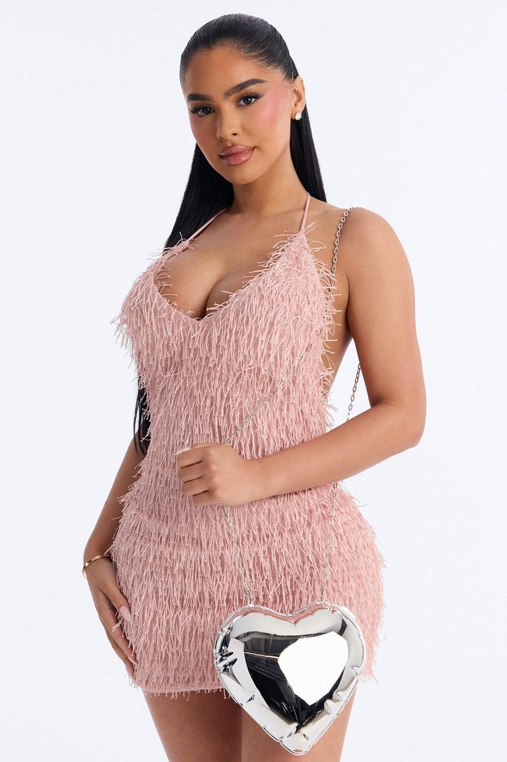 Hot Air Heart Clutch - Silver