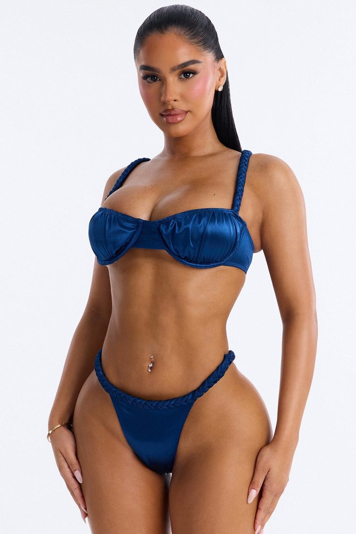Scrunch Waves 2 Piece Bikini - Navy